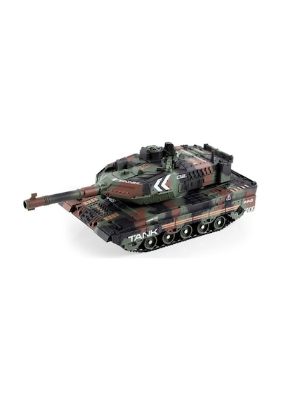 Oyuncak 2.4 Uzaktan Kumandalı Su Bombası Atan Tank Buharlı 1200 Şarjlı Sesli Gövdesi 360 Hareketli Gövde Yeşil