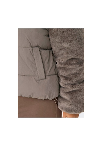 Only Onlwanja Fur Puffer Mıx Jacket Kahverengi Kadın Mont 15292945 Walnut