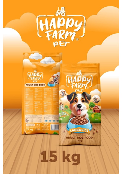 Happy Farm Yetişkin Köpek Maması Kuzu Etli 15 Kg