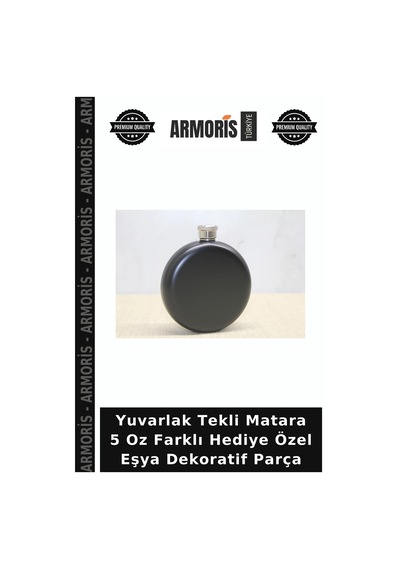 Yuvarlak Tekli Matara 5 Oz Farklı Hediye Özel Eşya Dekoratif Parça Çok Renkli