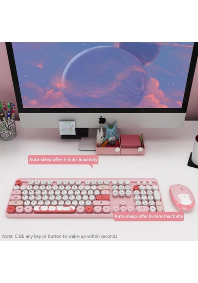 Kablosuz Klavye, Sevimli Renkli 104 Tuşlu Daktilo Retro Yuvarlak Klavye Pc Dizüstü Bilgisayar, Masaüstü, Windows, Ev Ve Ofis Klavyeleri İçin Kahve Diğer Kablosuz Klavye, Sevimli Renkli 104 Tuşlu Daktilo Retro Yuvarlak Klavye Pc Dizüstü Bilgisayar, Masaüstü, Windows, Ev Ve Ofis Klavyeleri İçin Kahve Diğer