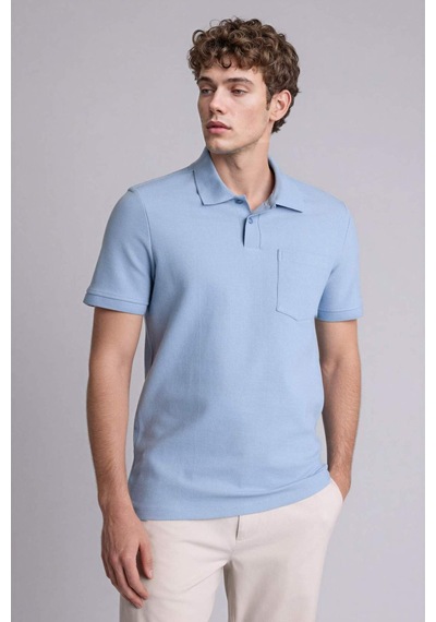 Defacto Regular Fıt Polo Yaka Kısa Kollu Polo Tişört G7002ax26smbe299 Mavi-be299 Defacto Regular Fıt Polo Yaka Kısa Kollu Polo Tişört G7002ax26smbe299 Mavi-be299