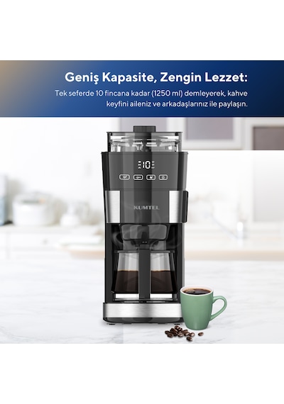 Kumtel HFCM-02 1000 W Dijital Filtre Kahve Makinesi