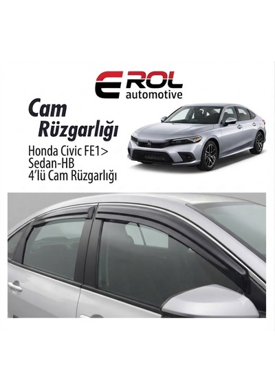 Honda Civic Fe1 2021 4'lü Sedan Mugen Cam Rüzgarlığı