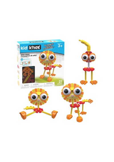 Kid K'nex 85613 Bina Seti-21 Parça Yaş 3+ Okul Öncesi Eğitici Oyuncak K'nex Safari Mates İnşaat Seti 21 Parça Yaş 3+ Eğitici Oyuncaklar Okul Öncesi, Çok Renkli