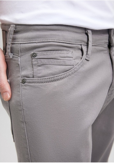 Digital Jeans Normal Kesim Fermuarlı Geniş Paça Yüksek Bel Koyu Gri Açık Gri