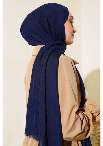 Bambu Şal Tesettür, Pamuklu, Hafif, Rahat, Şık, Yüksek Kalite, Hijab, Shawl, Original, Lux Lacivert