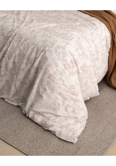 Madame Coco Etoile Tek Kişilik %100 Pamuk Lastikli Ranforce Baskılı Nevresim Takımı - Bej 8684427335260 Çok Renkli