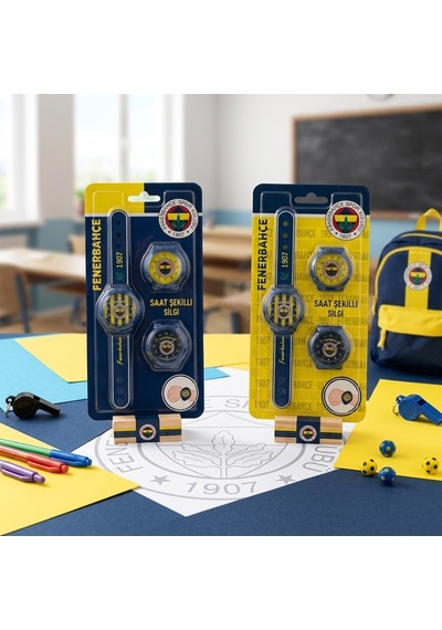 Bakgelal Fenerbahçe Lisanslı Saat Şeklinde Silgi Bileğe Takılabilir Taraftar Silgisi Çocuk Okul Kırtasiye - 9040954694970