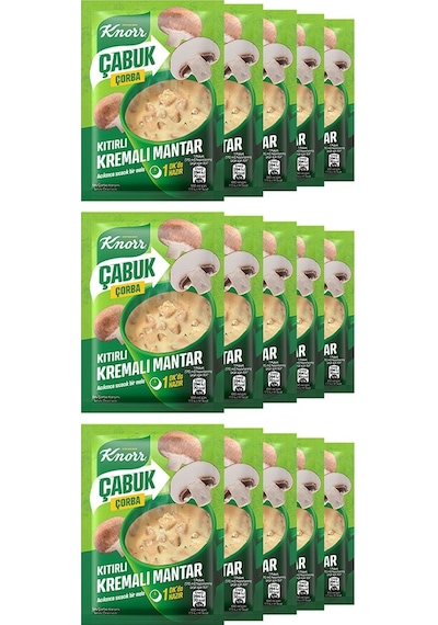 Knorr Çabuk Çorba Kıtırlı Kremalı 15 x 19 G