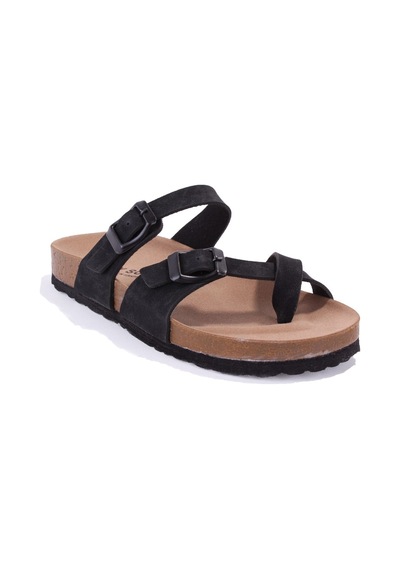 Fly Soft S042031 Siyah Günlük Ortopedik Permak Arası Kadın Spor Terlik Siyah