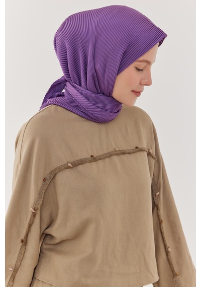 Mirsoy Scarf Piliseli Eşarp - Mor Mor