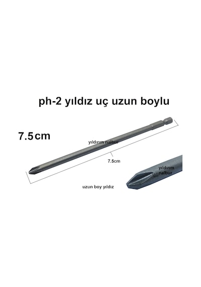 Bits Yıldız Uç 7.5 Cm Orta Boy
