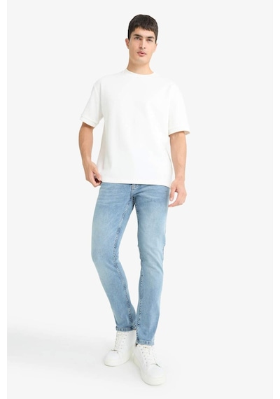 Defacto Pedro Slim Fit Dar Kalıp Normal Bel Dar Paça Jean Pantolon G2614ax25aunm39 Mavi