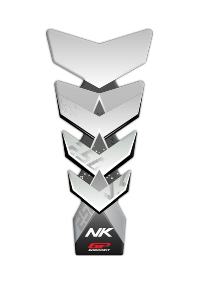 GP Kompozit CF Moto 250 NK 2018-2022 Uyumlu Tank Pad Seti Gri