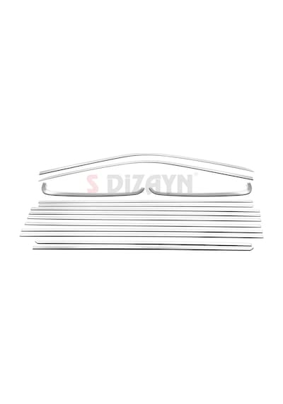 S-dizayn Vw Transporter T5 Uzun Şase Krom Cam Çerçeve Seti 2003-2015 Tek Sürgü A+ Kalite