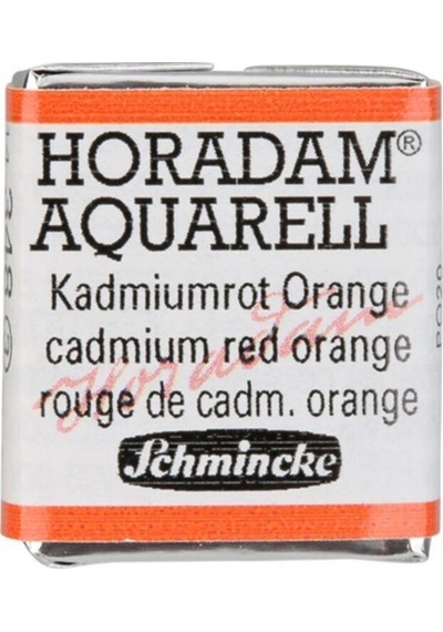 Schmincke Horadam Aquarell Artist Sulu Boya Cadmium Red Orange Yarım Tablet