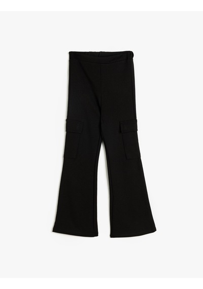 Koton İspanyol Paça Pantolon Kargo Cepli Beli Lastikli Siyah 5wkg40221ak Siyah Koton İspanyol Paça Pantolon Kargo Cepli Beli Lastikli Siyah 5wkg40221ak Siyah