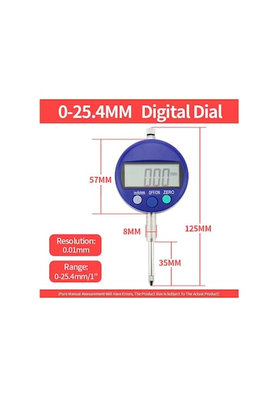 Ufly Dijital Komparatör Saati 0.01mm Hassasiyetli 25.4mm