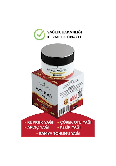 Vera Cure Kuyruk Yağı Özlü Bamya Tohumu Yağlı Masaj Kremi 100 ML