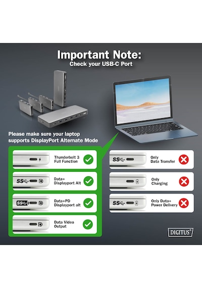 Dıgıtus Usb-c Docking Statio 3.2 Gen 2 13 Port
