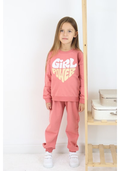 Miababy Girlpower Baskılı Takım Pudra
