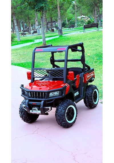 Utv X Alpha 24 Volt 4 Çekerli 800 Watt Akülü Araba Eva Teker Kırmızı