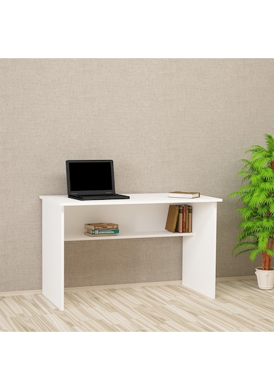 Kalenderdekor1 Kalender Dekor Ellen 120 Cm Çalışma Masası Beyaz