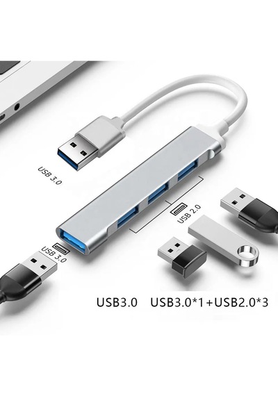 Usb 3.0 4 Port 3.0 Slim Usb Çoğaltıcı 4 Port İle Uyumlu Çoklayıcı