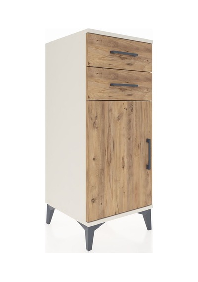 Hyperion Komodin Tek Raflı 2 Çekmeceli Tek Kapaklı 44x44x106 ... Aytaşı
