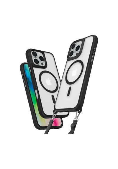 Newface Apple İphone 16 Pro Max Kılıf Enka Magsafe Silikon Kılıf - Siyah