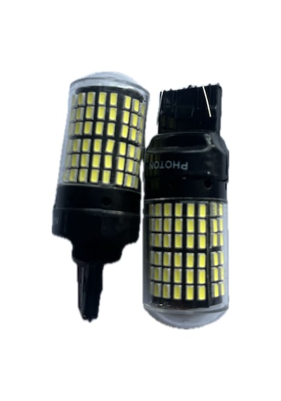 T20 W21/5w 12v-24v Oto Ampulü Beyaz Led 2li Blister