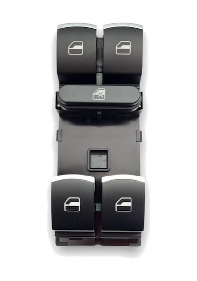 Seat İbiza 2009-17 Sol Ön Kapı Cam Düğmesi Dörtlü Krom 5K4959857A