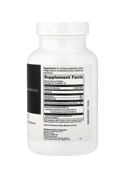 Davinci Laboratories, Omega 3 Hp-d, 60 Softgels