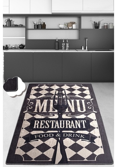 Food And Drink Djt 80X150 Cm Mutfak Halısı Yıkanabilir Kaymaz