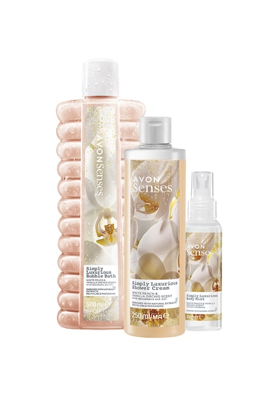 Luxurious Beyaz Şeftali Ve Vanilya Orkide Kokulu Banyo Paketi Fresh