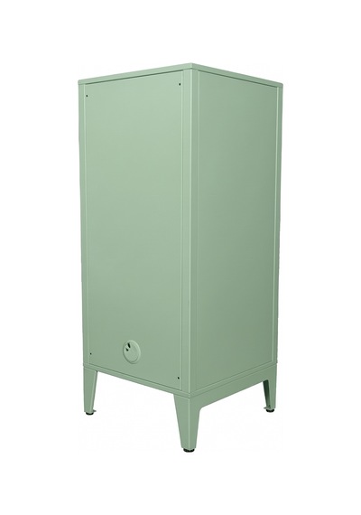 Alfafonet Ziglat Serisi Kilitli Metal Home Office Dolabı %70 Perfore Kapaklı Yeşil Ral 6018 450x1050x450 Mm