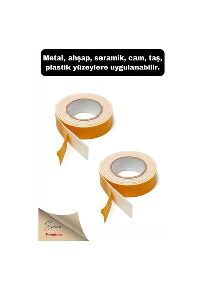 Süngerli Çift Taraflı Ultra Yapışkan Iç Dış Mekan Tamir Çok Amaçlı Köpük Bant 2 Mt 19 Mm 0.5