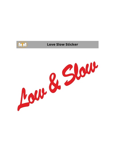 Love Slow Oto Sticker 15 Cm