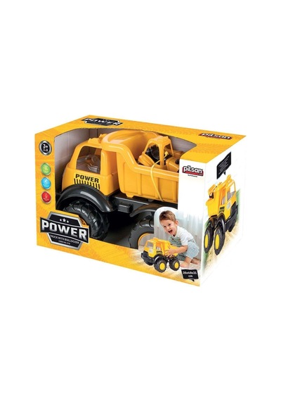 06 518 Power İş Makineli Kamyon -pilsan Oyuncak Çok Renkli