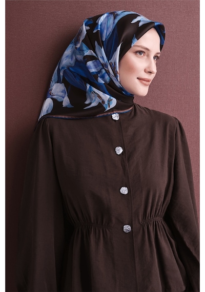 Armine İpek Eşarp 2027 Kış - 9620-51 Acı Kahve Twill