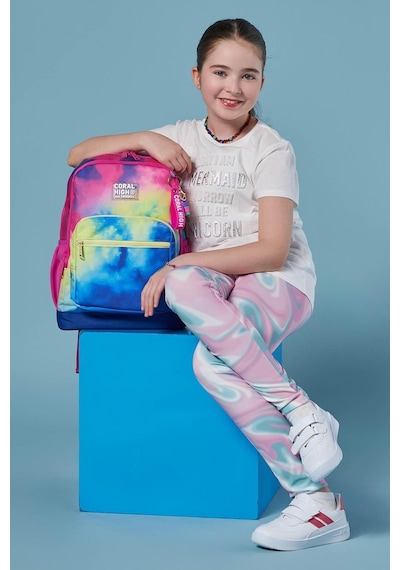 Coral High Dört Bölmeli Renkli Batik Desenli İlkokul Sırt Çantası - Kız Çocuk
