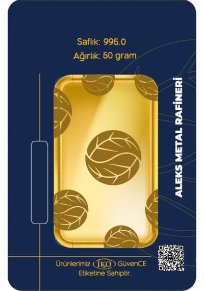 Agakulche 50 Gr 995 24 Ayar Amr Külçe Altın
