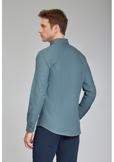 Bisse Modern Fit Paşa Yaka Yeşil Erkek Gömlek Gmfln0222302221 D47 Yeşil