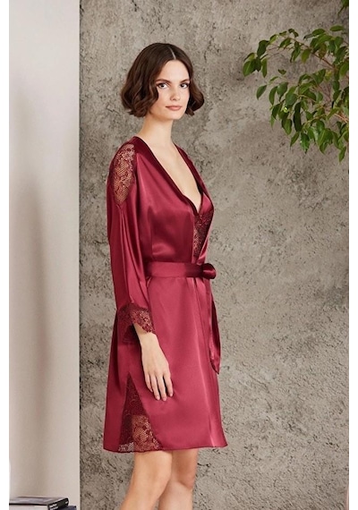 Pierre Cardin 6000 Saten Gecelik Sabahlık Pijama Takım Şort Takım 6'lı Gelin Çeyiz Seti Bordo Pierre Cardin 6000 Saten Gecelik Sabahlık Pijama Takım Şort Takım 6'lı Gelin Çeyiz Seti Bordo