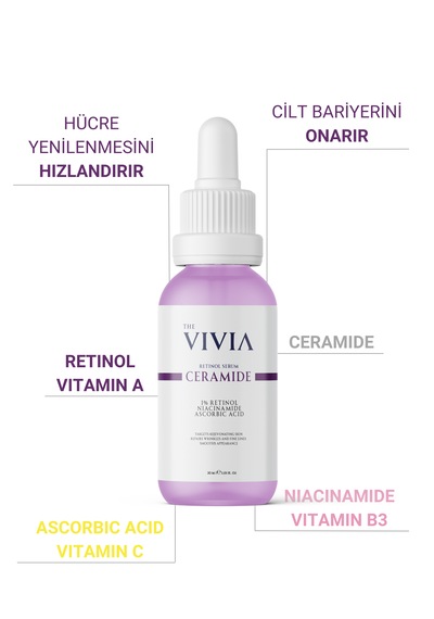 The Vivia  İnce Çizgi ve Retinol Serum 30 ML