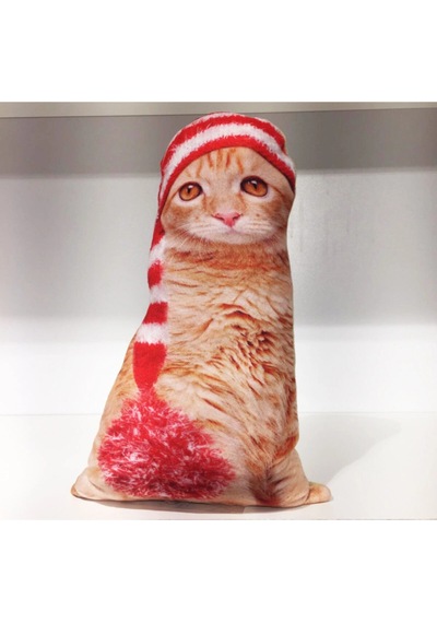Lüks 3d Kedi Motifli Yastık Renkli