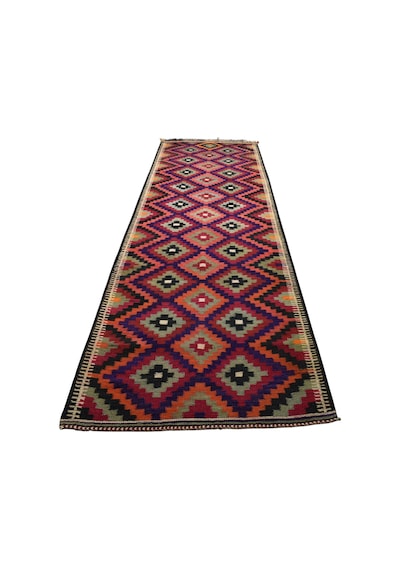 Kilim Antik El Dokuma Yün Yolluk Herki Doğu Anadolu Kilimi 0098 - Yeni - Çok Renkli