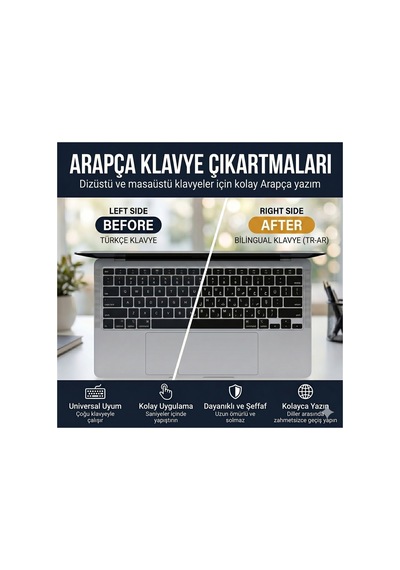 Premium Yapışkanlı Beyaz Arapça Harfler Arapça Klavye Etiketleri Şeffaf Mat Dizüstü Ve Masaüstü Klavyeler İçin Standart 11x13 Mm Tuş Uyumu Diğer Premium Yapışkanlı Beyaz Arapça Harfler Arapça Klavye Etiketleri Şeffaf Mat Dizüstü Ve Masaüstü Klavyeler İçin Standart 11x13 Mm Tuş Uyumu Diğer