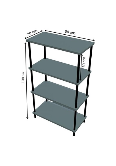 Tr 4 Katlı Çevir-kur Sistemli Kitaplık Raf Metal Gövdeli Ahşap Raflı Çok Amaçlı Düzenleyici Rafünitesi Siyah Genel Tr 4 Katlı Çevir-kur Sistemli Kitaplık Raf Metal Gövdeli Ahşap Raflı Çok Amaçlı Düzenleyici Rafünitesi Siyah Genel